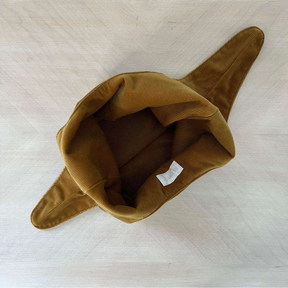 Merit Beauty The Signature Bag Brown Corduroy Knot Makeup Bag - Picture 3 of 6